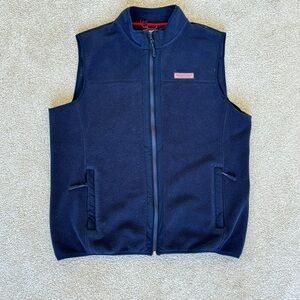 Navy Blue Large Fleece Vineyard Vines Vest